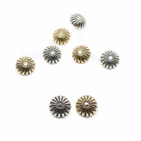 Metalized Buttons - Metallized plastic buttons B6304, Size 18L (144 pcs/pack)