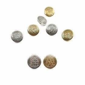 Metalized Buttons - Metallized plastic buttons B6359, Size 34L (144 pcs/pack)