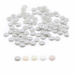 Sintetic Crystal Round Beads, 4 mm (100 pcs/bag)Code: 340455 - Hotfix Half Pearl Bead Flat Back, Ø6 (1440 pcs/pack)