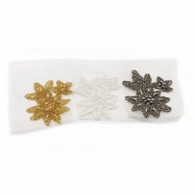 Crystal/Rhinestones Applications - Applications with Beads,7.5x7 cm (5 pcs/pack)Code: C1000-9-Model 4