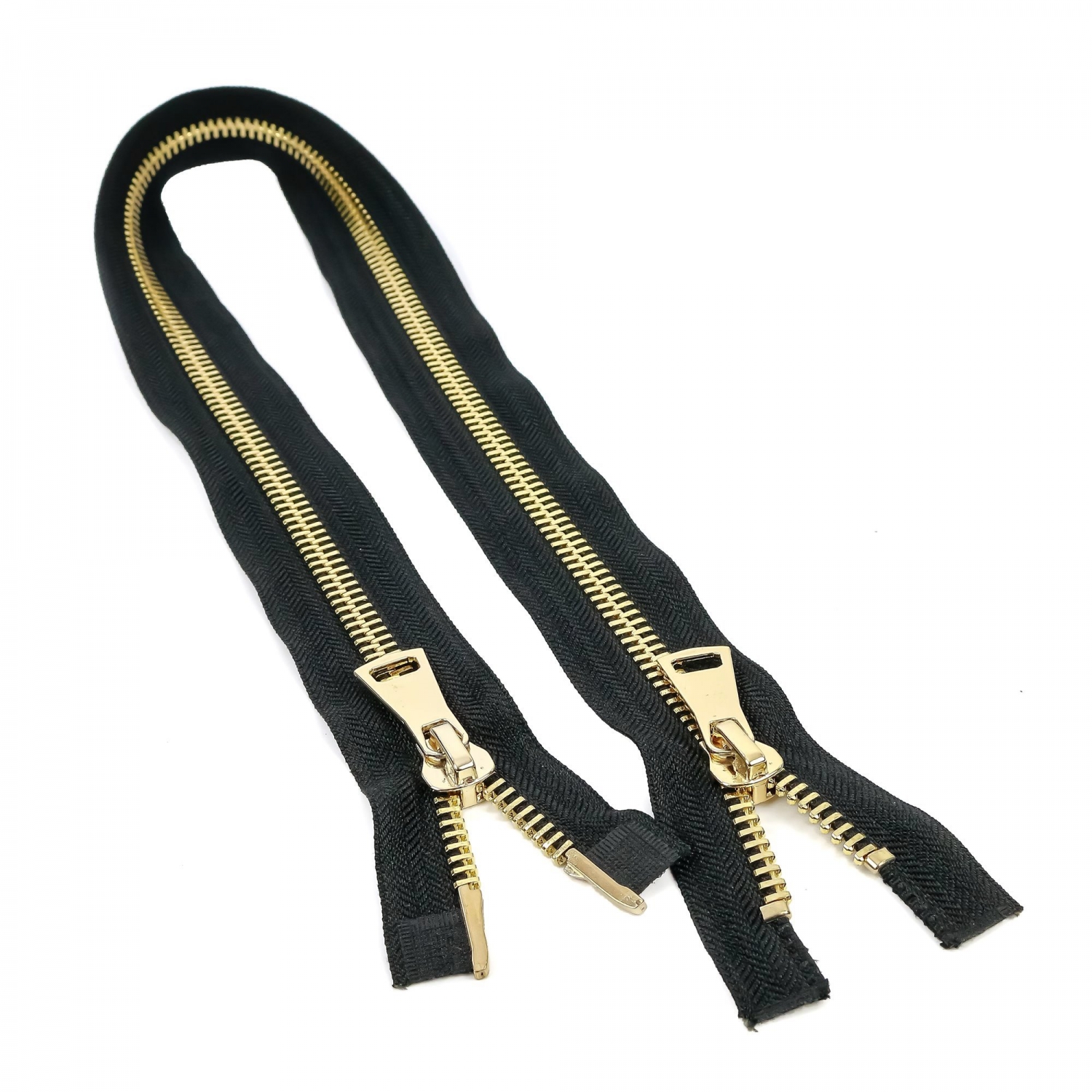 80 cm Metallic Zipper with 2 Sliders with 10 mm Teeth (1 pcs/pack)