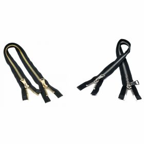 Nylon Zipper - 80 cm Metallic Zipper with 2 Sliders with 10 mm Teeth (1 pcs/pack)