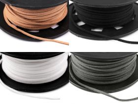 Leather String, Width 2 mm (20 pcs/pack) - Imitation Leather Cord 3mm (30 m/roll)Code: 050984