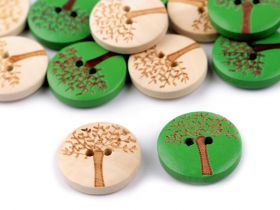 Wooden Decorative Buttons - Wooden Decorative Buttons (10 pcs/pack) Code: 120616