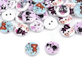 Wooden Decorative Buttons - Wooden Decorative Buttons (10 pcs/pack) Code: 120619