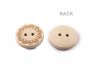 Wooden Decorative Buttons (10 pcs/pack) Model: Flower - 2