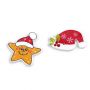 Decorative Christmas Wooden Button (10 pcs/pack)Code: 120626 - 1