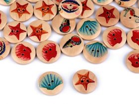 Wooden Decorative Buttons - Wooden Decorative Buttons (50 pcs/pack) Code: 120637