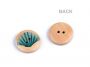 Wooden Decorative Buttons (50 pcs/pack) Code: 120637 - 2