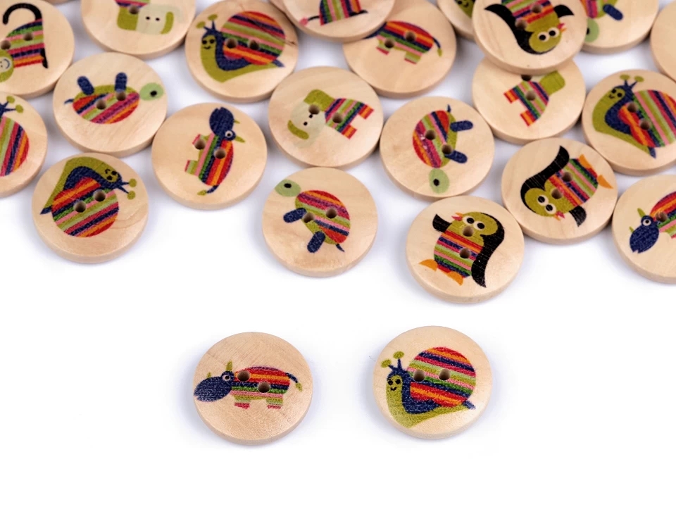 Wooden Decorative Buttons (50 pcs/pack) Code: 120640