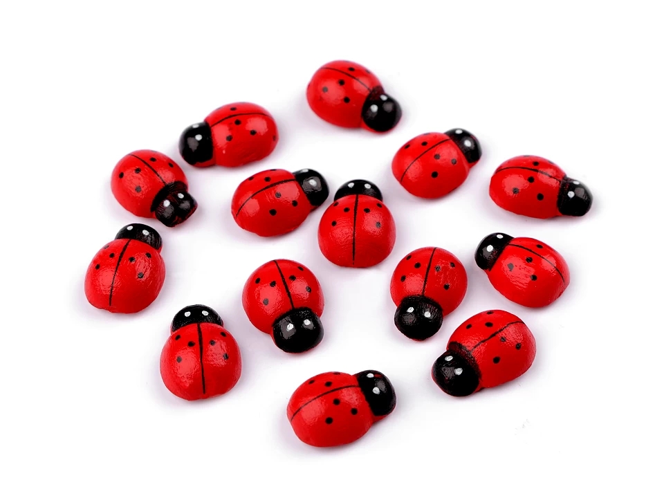 Wooden Decorative Ladybug with Adhesive (25 pcs/pack) Code: 880861