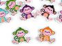 Wooden Decorative Buttons (10 pcs/pack) Model: Monky, Dinosaur, Bird - 2