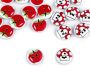 Wooden Decorative Buttons (50 pcs/pack) Model: Apple, Mushroom  - 1