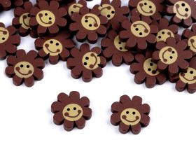 2 Holes Plastic Buttons,  15 mm (50 pcs/pack) Code: 43348 - Wooden Decorative Buttons (50 pcs/pack) Model: Flower