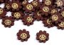 Wooden Decorative Buttons (50 pcs/pack) Model: Flower - 1