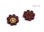 Wooden Decorative Buttons (50 pcs/pack) Model: Flower - 2