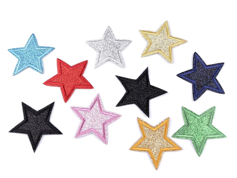 Iron-On Patch, Star (10 pcs/pack)Code: 390630