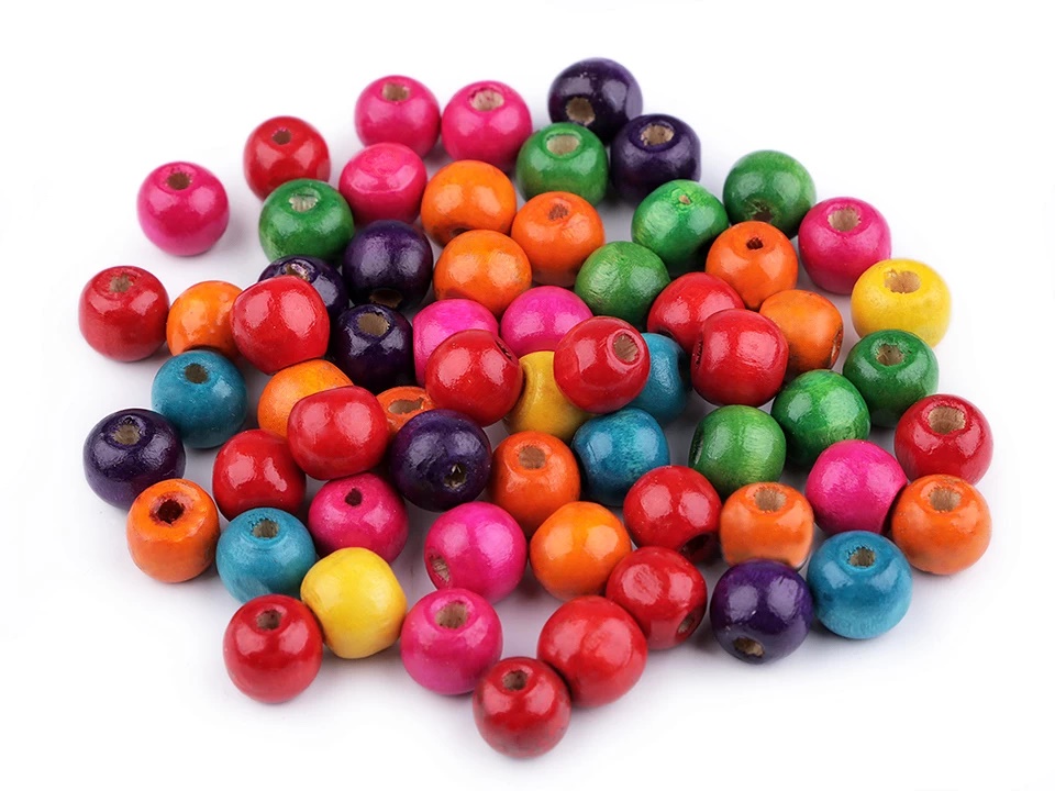 Wooden Beads, 10 mm (25 gr/bag)Code: 200490