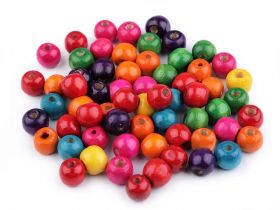 Pearl String, Sew-on Rhinestones and Beads - Wooden Beads, 10 mm (25 gr/bag)Code: 200490