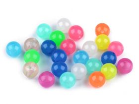 Perle Sirag, Strasuri, Margele - Margele Fosforescente din Plastic, 12 mm (25 buc/punga)Cod: 340201