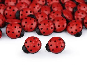 Wooden Decorative Buttons (10 pcs/pack) Code: 360648 - Baby Plastic Buttons, Lady Bug Size: 15 mm (100 pcs/pack)Code: 120665