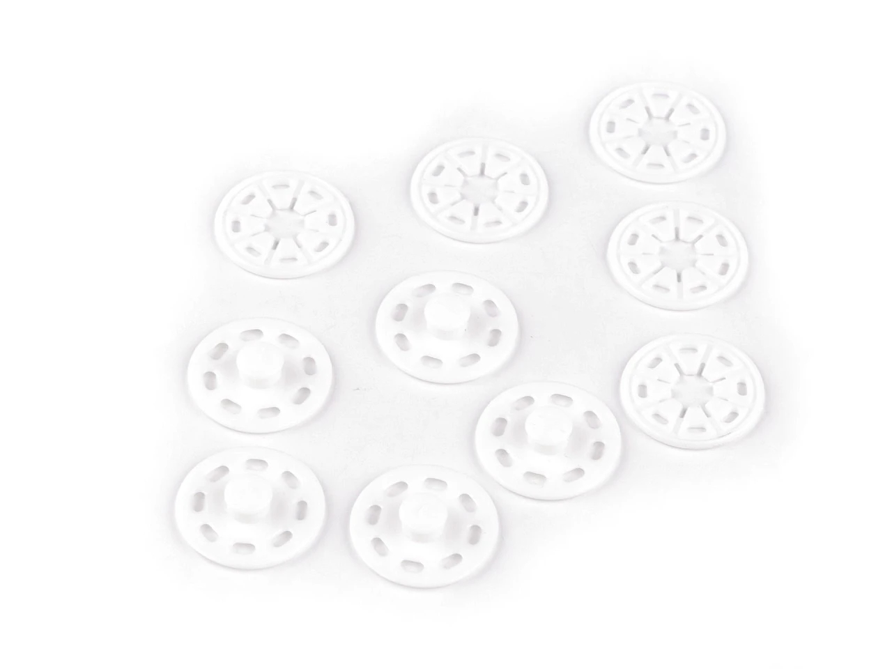 Capse de Cusut din Plastic, 25 mm, Transparent, Negru (10 perechi/pachet)  - 4