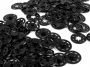 Plastic Sew-on Snaps, 25 mm, Transparent, Black (10 pairs/box) - 3