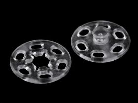 Capse de cusut din plastic, Ø7 mm - Ø15 mm (50 buc/1 set) Cod: 630439 - Capse de Cusut din Plastic, 15 mm, Transparent (100 perechi/pachet) 