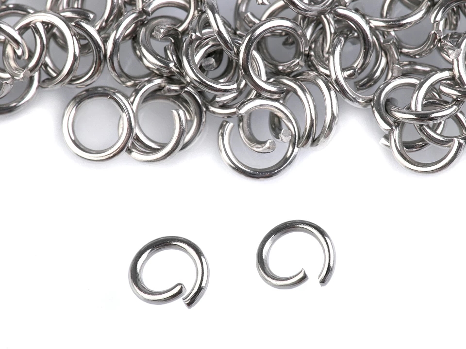 Stainless Steel Jump Ring, 6 mm (100 pcs/pack)