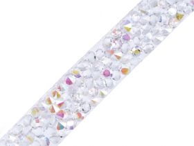 Iron-on Trim/Border with Rhinestones, LA3303 (19,4 yds/roll) - Iron-on Trim/Border with Rhinestones, 10 mm (9 m/roll)Cod: 520315