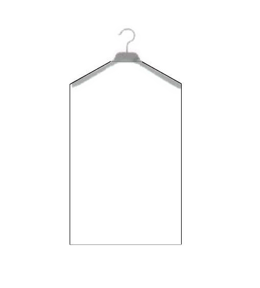 Plastic Garment Cover Clothes Bag without Fold, 60x90cm (200 pcs/pack)