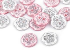 Shirt Buttons  - Flower Plastic Buttons, 13 mm (100 pcs/pack)Code: 120728