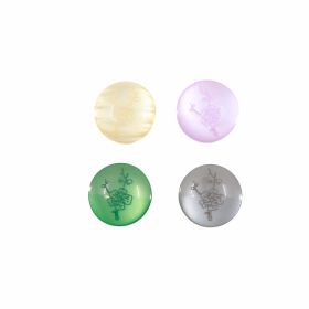 Metallized plastic buttons B6304, Size 18L (144 pcs/pack) - Plastic Buttons 0311-1203, Size 24 (100 pcs/pack)