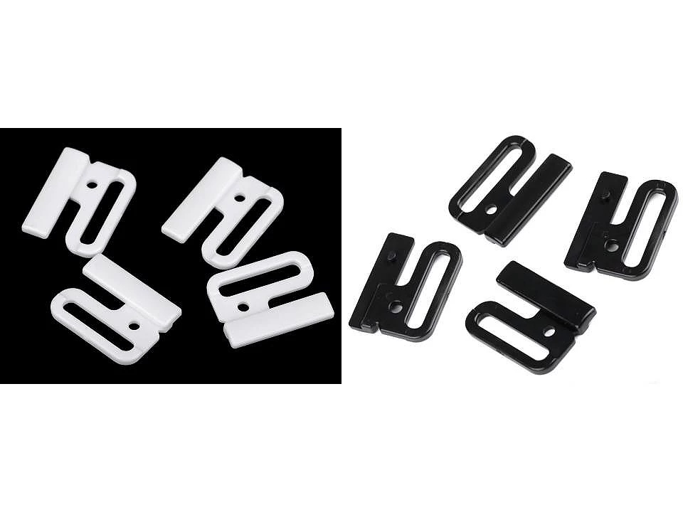 Plastic Transparent Bra Clasps, 25 mm (20 pairs/pack)Code: 780195