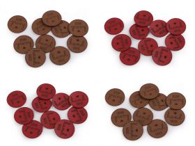 Adhesive, Thermoadhesive and Decorative Emblems - Eco Leather Clothing Label, 30 mm (10 pcs/pack) Code: 400179