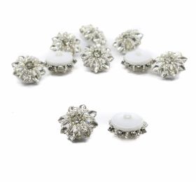 Tailoring - Shank Buttons with Crystals and Beads (10 pcs/pack) BT1532