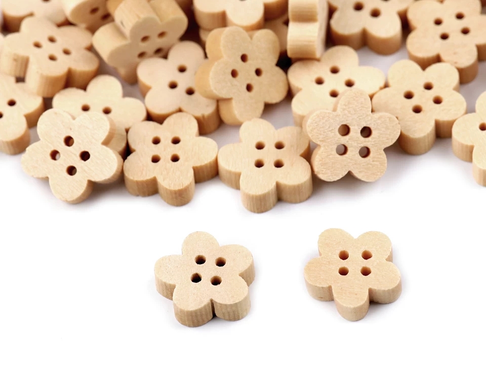 Wooden Decorative Buttons (50 pcs/pack) Code: 120712