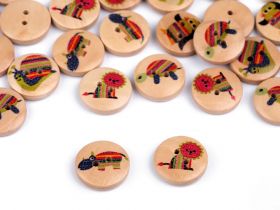 Wooden Decorative Buttons - Wooden Decorative Buttons (50 pcs/pack) Code: 120620