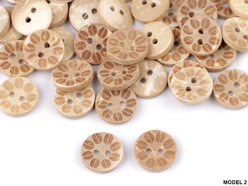 Coconut Decorative Buttons (50 pcs/pack) Code: 120747 - 3