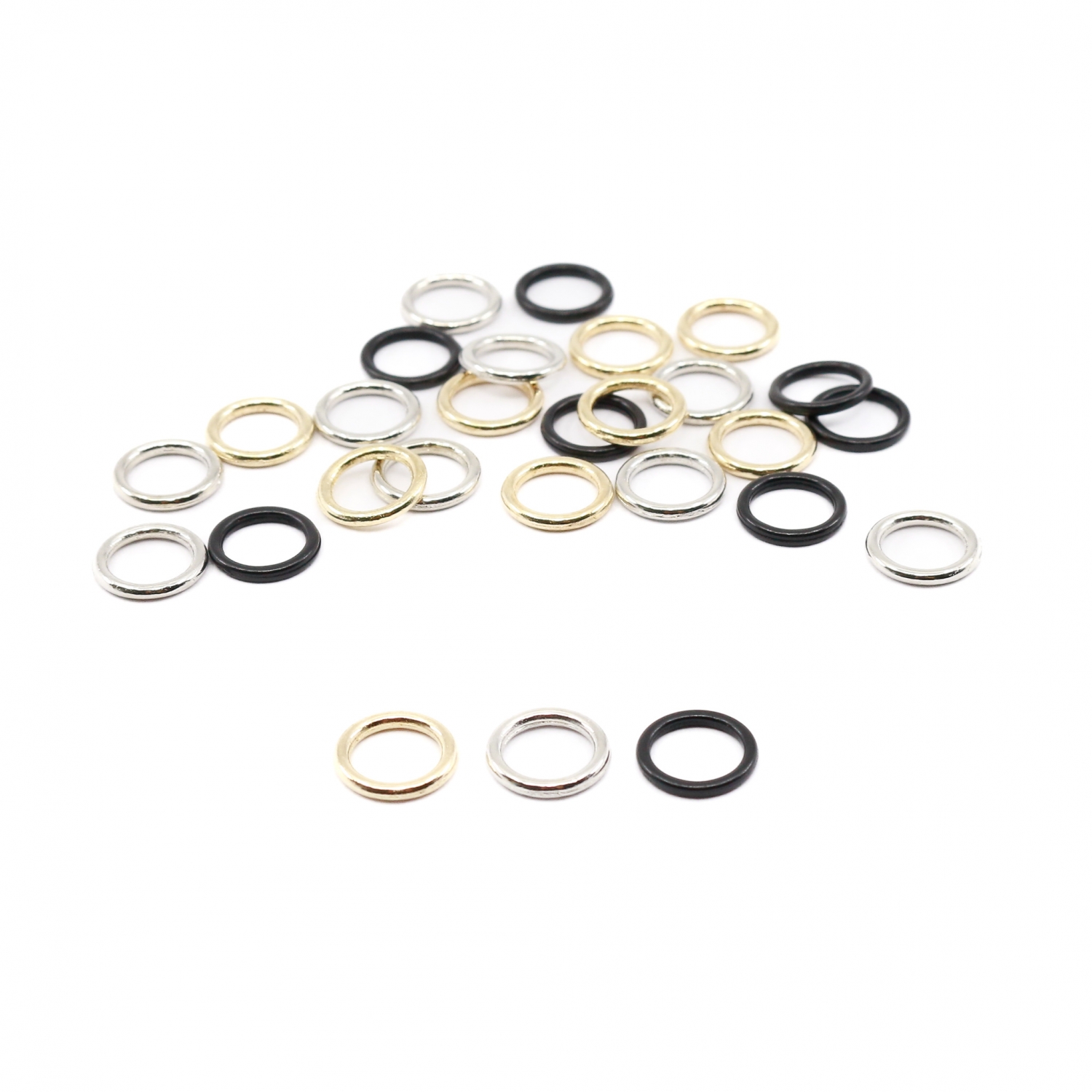 Metal Bra Rings, interior diameter 8 mm (100 pcs/bag)Cod: MH08