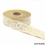 Trimmings with Metallic Gold Thread, width 2.2 cm (10 meters/roll)Code: 22806-22MM - 10