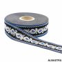 Trimmings with Metallic Gold Thread, width 2.5 cm (10 meters/roll)Code: 25911-25MM - 2