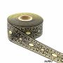 Trimmings with Metallic Gold Thread, width 3.5 cm (10 meters/roll)Code: 35805-35MM - 2