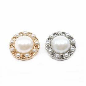 Metal Buttons - Pearls Shank Buttons, 23 mm (50 pcs/pack) Code: MC2154/36