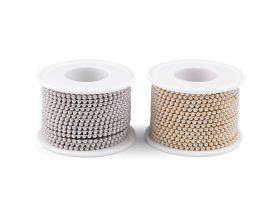 Pearl String, Sew-on Rhinestones and Beads - Pearl Chain Trimming Ø2.5 mm (9 meters/roll) Code: 520338