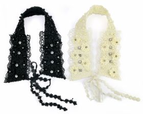 Decorations - Women Collar, Black (4 pcs/pack)