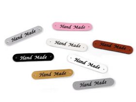 Wooden and Leather Imitation Labels - Eco Leather Clothing Label, 10x48 mm (5 pcs/pack) Code: 400230