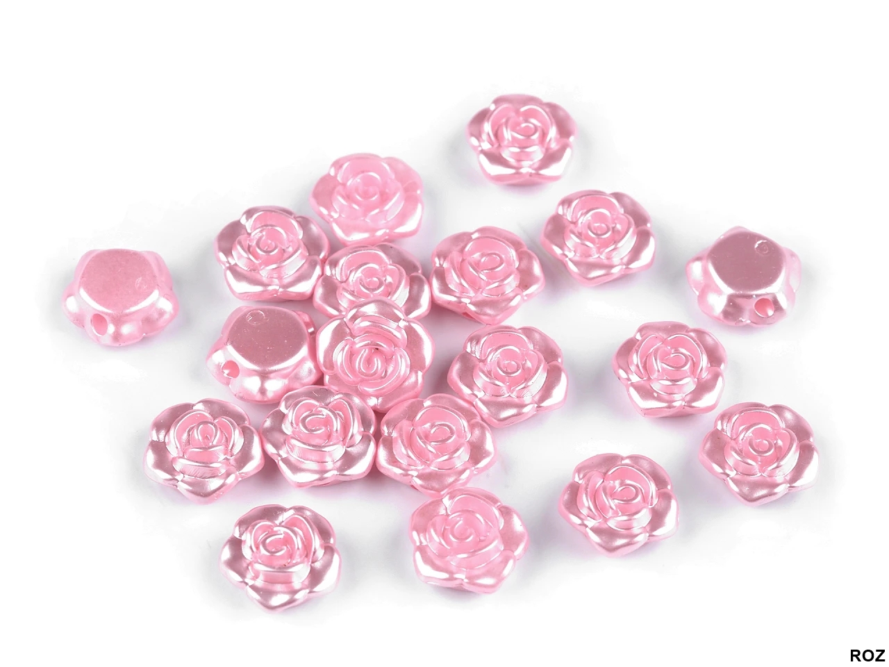 Margele din Plastic, Trandafir, 13 mm (20 bucati/pachet)Cod: 200671 - 6