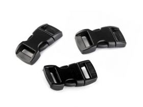 Webbing Strap Tape and Trident Buckle - Plastic Curved Trident Buckle, 10 mm, Black (10 pcs/pack) Code: 740411