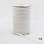 Decorative Cotton Tape, Herringbone, White,  width 10 mm (100 meters/roll) - 1